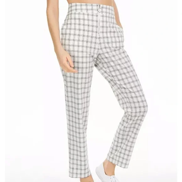 Danielle Bernstein plaid pants high rise NWT - Picture 2 of 6
